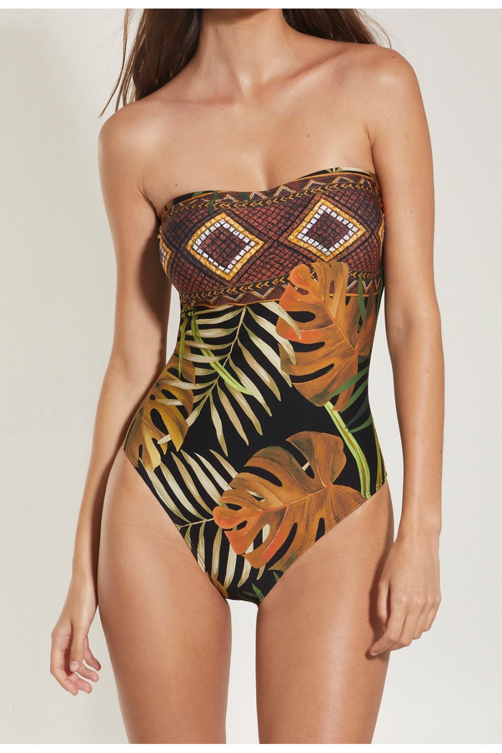 Bañador bandeau estampado 2